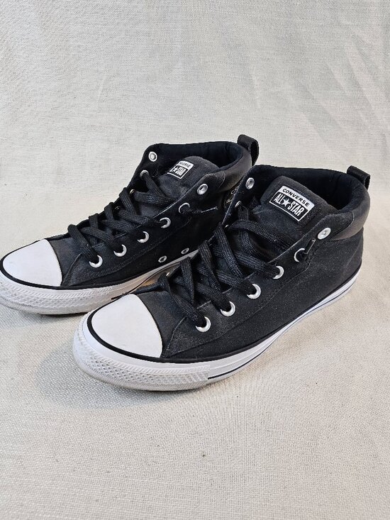 Converse Other - Converse Black and White Mid-Top Sneakers